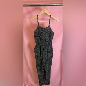 Gray Animal Print Jumpsuit, Size XS
